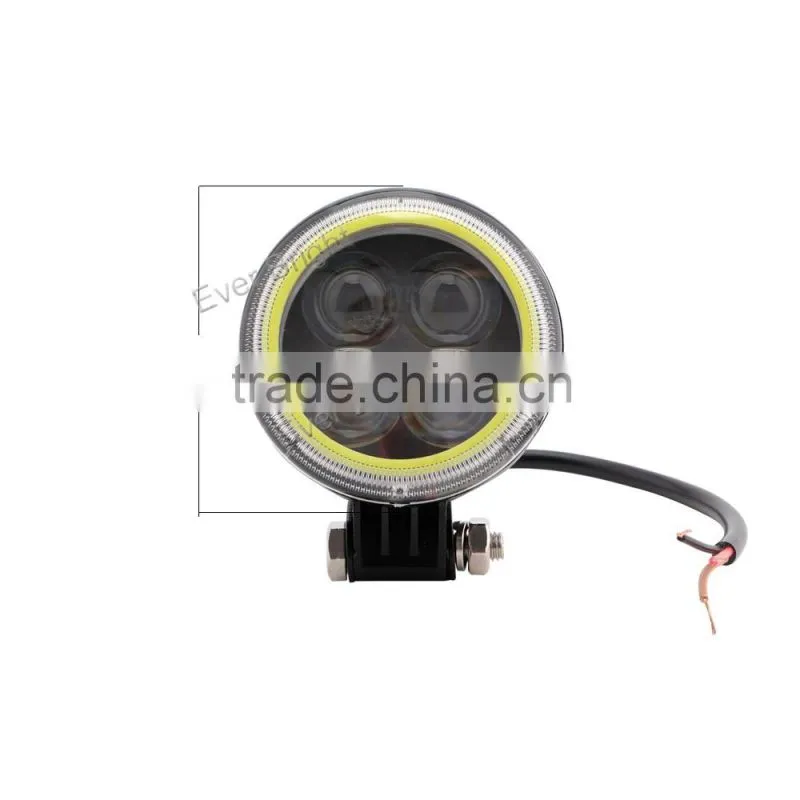 9-16V dc work led light with angle eye waterproof 12W 4D led working light