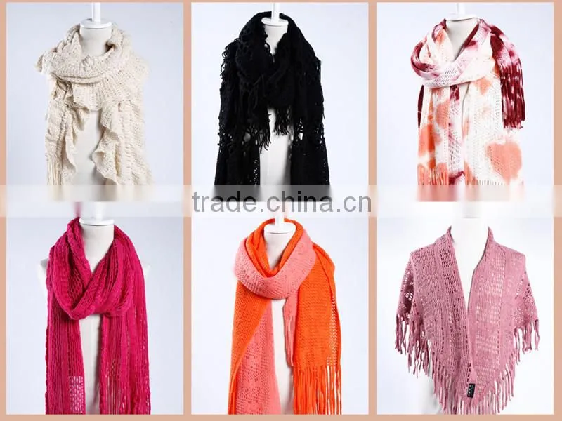 Striped warp knitting scarf with pattern manufacturer