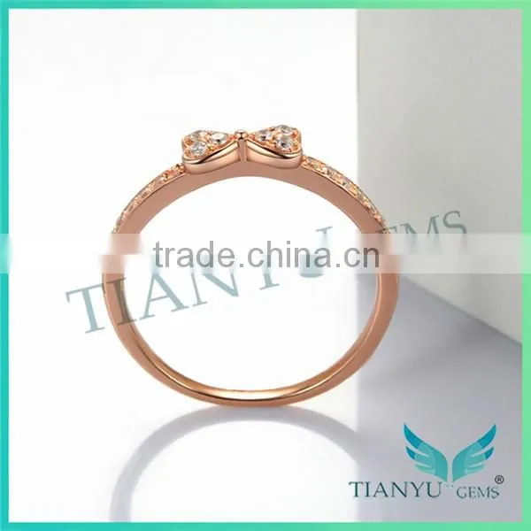 28k Gold Wedding Rings 8 Hearts & Arrows E-F 1Carat Moissanite Diamond Finger Rings