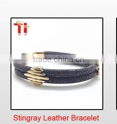 Men black braided leather bracelet cool bracelet for boys New