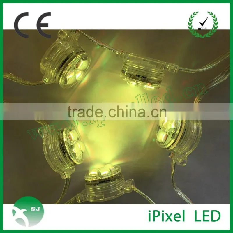 round cover 30mm flex curtain led pixels front mounting rings