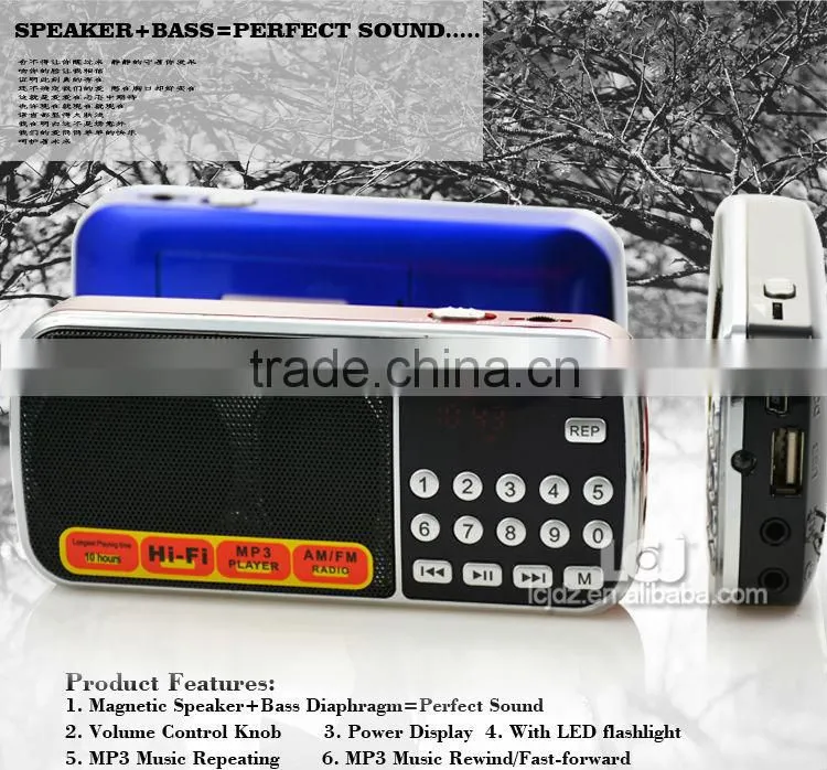 L-088AM 2016 best multi band cheap portable AM FM radio with USB SD