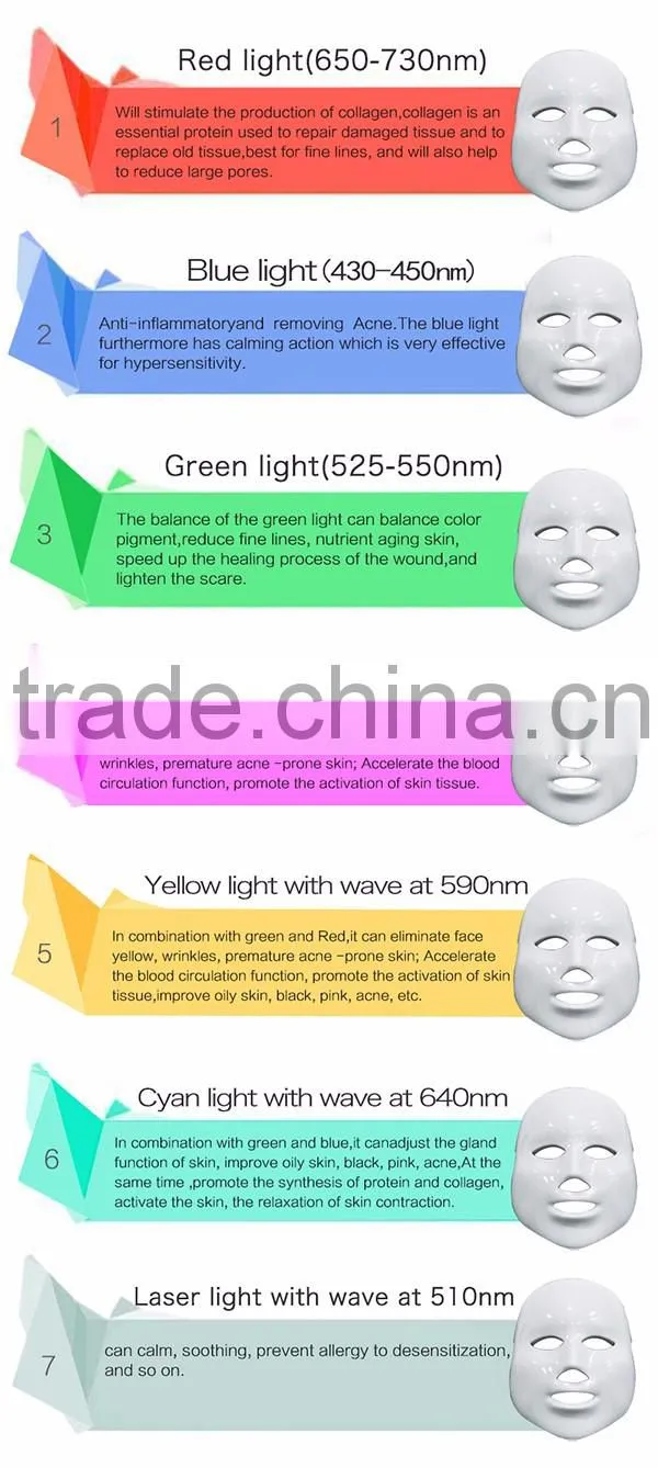 2017 Eycobeauty Newest Beauty Skin Care Korean Whitening Led Face Mask
