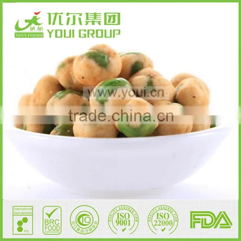 Bean snacks coated and flavored green peas manufacturer