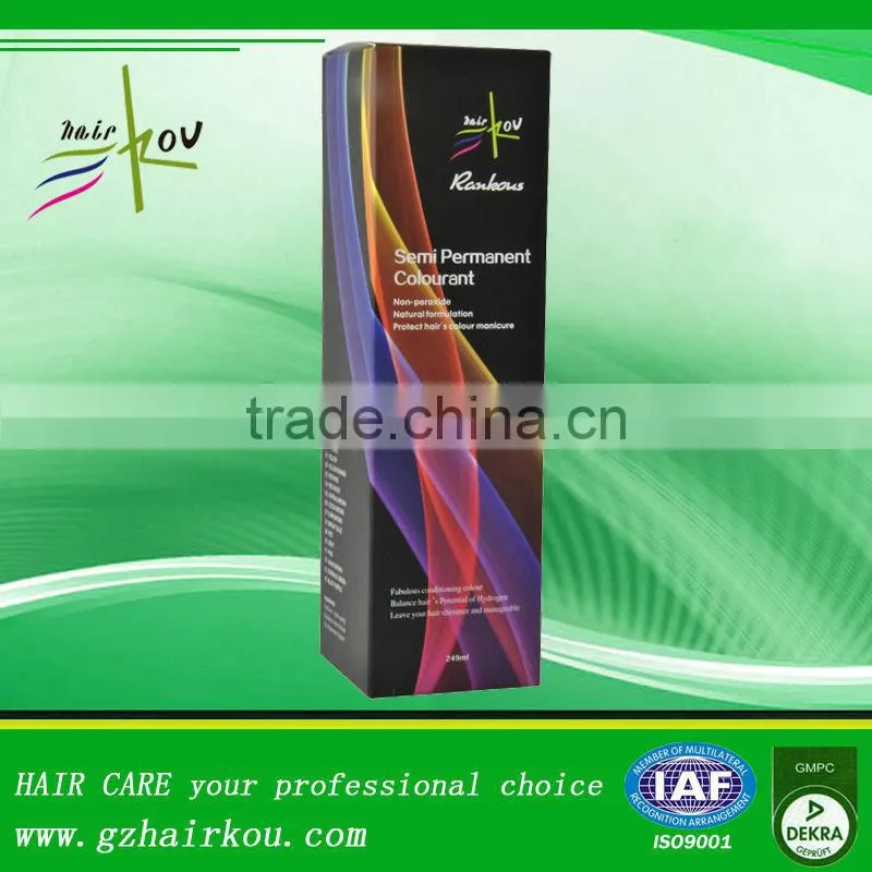 Natural Formulation Non-peroxide Semi Permanent Colourant For Hair Color Cream