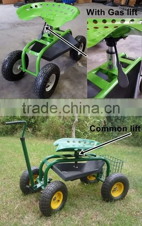 Gas lift garden work seat cart scotter TC4501B