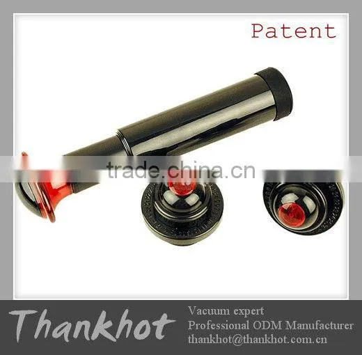 Vacuum wine bottle stopper with pump with gift box for promotion