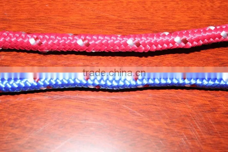 colored 4mm polyethylene braided rope cord string/ double braided polyester rope