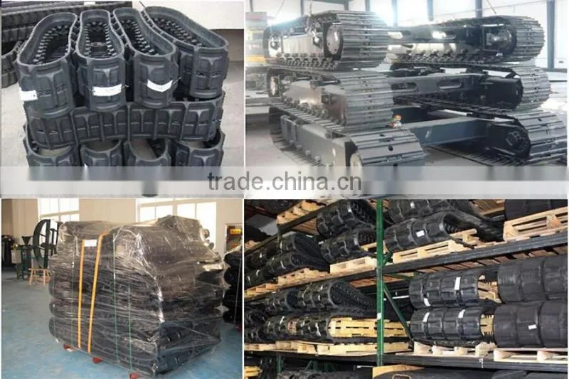 Rubber crawler 150*72 excavator track assembly for undercarriage