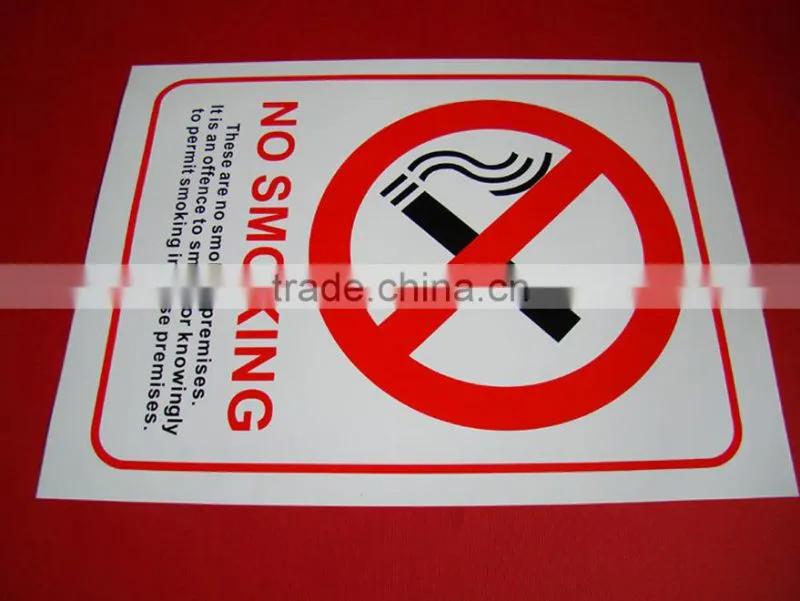hanging construction sign with holes