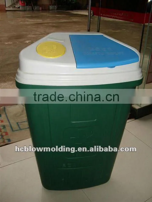OEM plastic blow molding waste bin garbage can with lip Huizhou factory