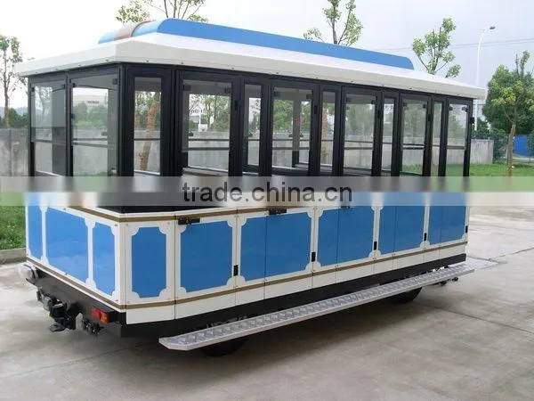 20 seats passenger trailer,closed wagon,trackless train,diesel train