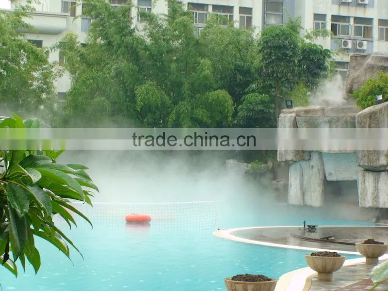 Swimming pool cold fog water fountain