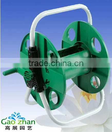 1/2" 60M garden water hose reel with aluminum tube and accessory basket