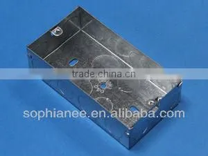 BS Standard Galvanized Steel 3X6 Switch And Socket Box