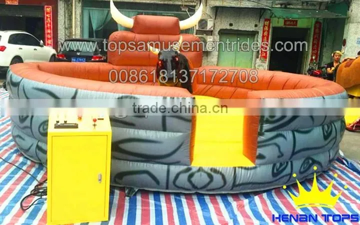 2017 New Look inflatble mechanical rodeo bull mat/machine rodeo bull mat/mechnical bull ride for sale