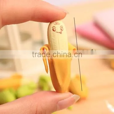 Nice and fashion skinning banana eraser with expression (2pcs)