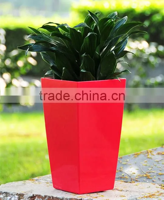 Attractive home floor deoor colorful rectangular plastic flower pot