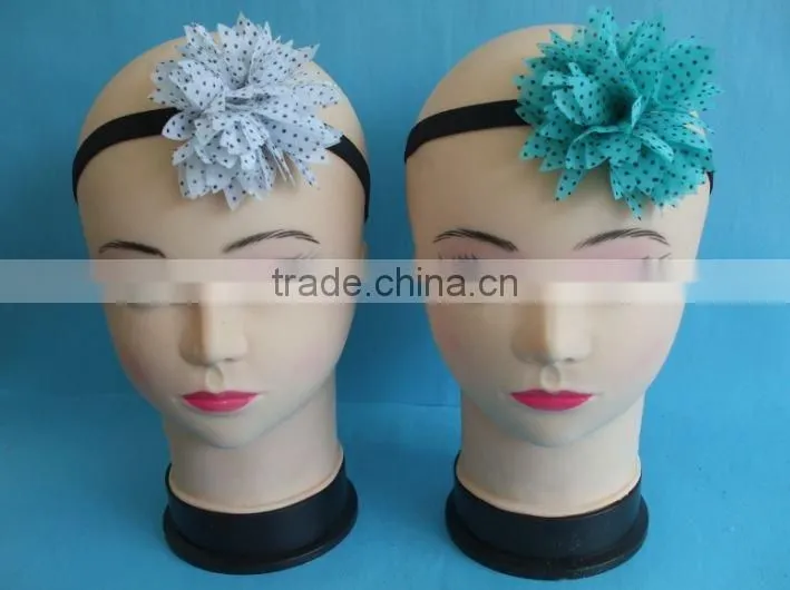 HOT! Fashion knit headband flower Elastic hair band