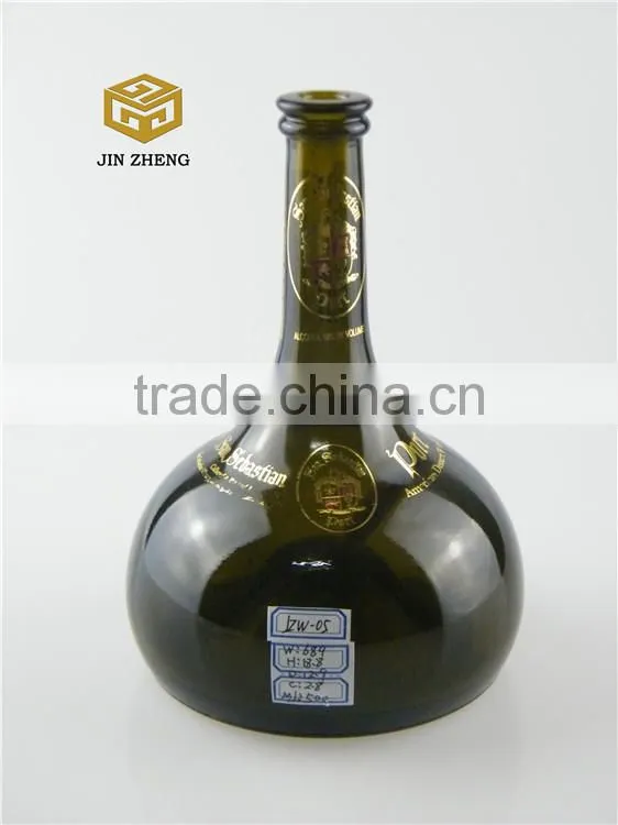 1000ml green color whisky glass bottle wholesale