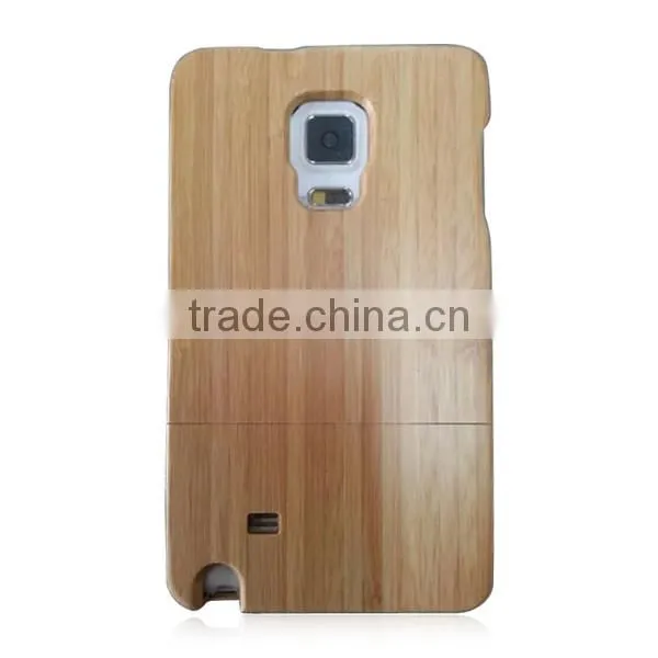 Custom logo bamboo case ,two parts design phone case for Samsung Note Edge
