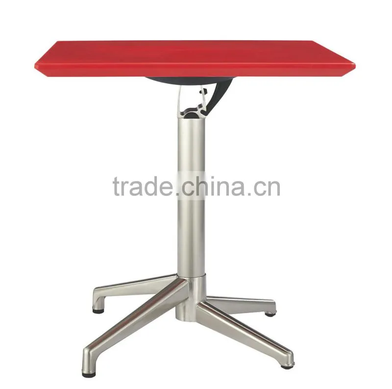 High quality fashion modern outdoor folded ABS top brushed aluminum cocktail table bar table LQ- BT306