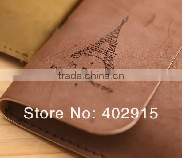 Supply Retro tower suede leather pen bag & pen box