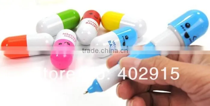 Supply Creative cute face ballpoint pen / telescopic pen