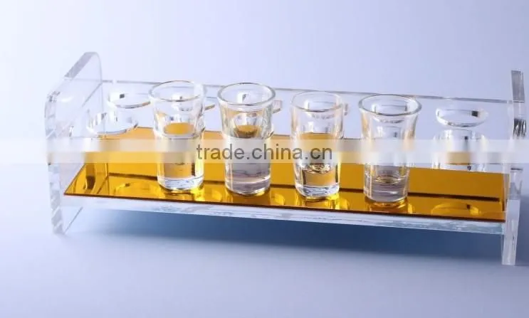 Top Grade Rectangle acrylic bullet shot glass display holders