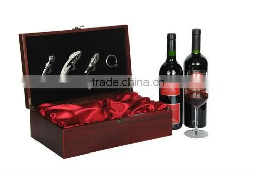 hot sale wooden boxes for two bottles wood wine box
