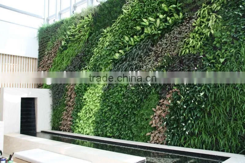 China wholesale top quality artificial plant wall fake hanging plant wall evergreen indoor artificial decorative plant wall