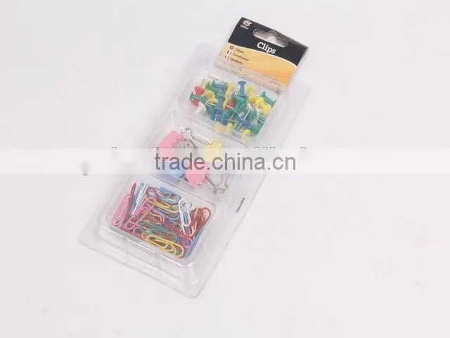 Clamp+Paper clips+Push pin/stationery set
