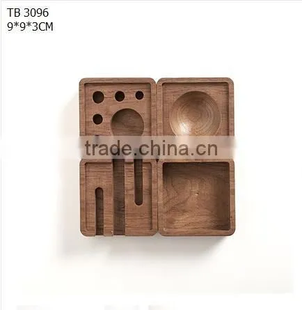 Set of 4 Modern nordic desk organizer office accessories wood mobile phone stand