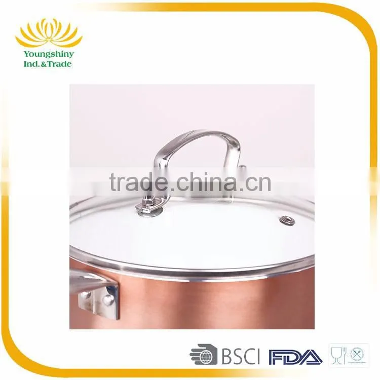 3PCS pot cooking cookware set with white ceramic coating