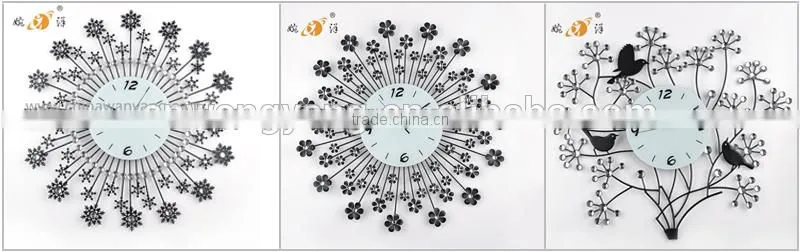 2015 china wholesale digital diy metal decorative wall clock