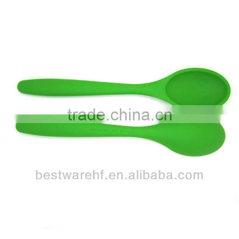 silicone spoon with stainless steel handle