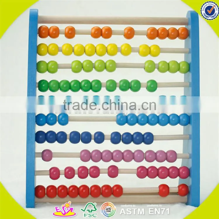 wholesale multifunctional Kids wooden abacus toy Colorful wooden toy abacus superior quality wooden abacus toy W12A010