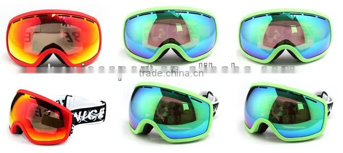 TPU flexible frame custom logo ski goggles with FDA & CE certificate
