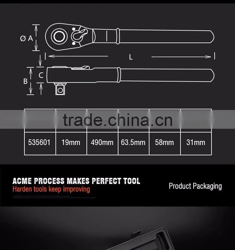 Professional 3/4" Quick Release Ratchet Wrench