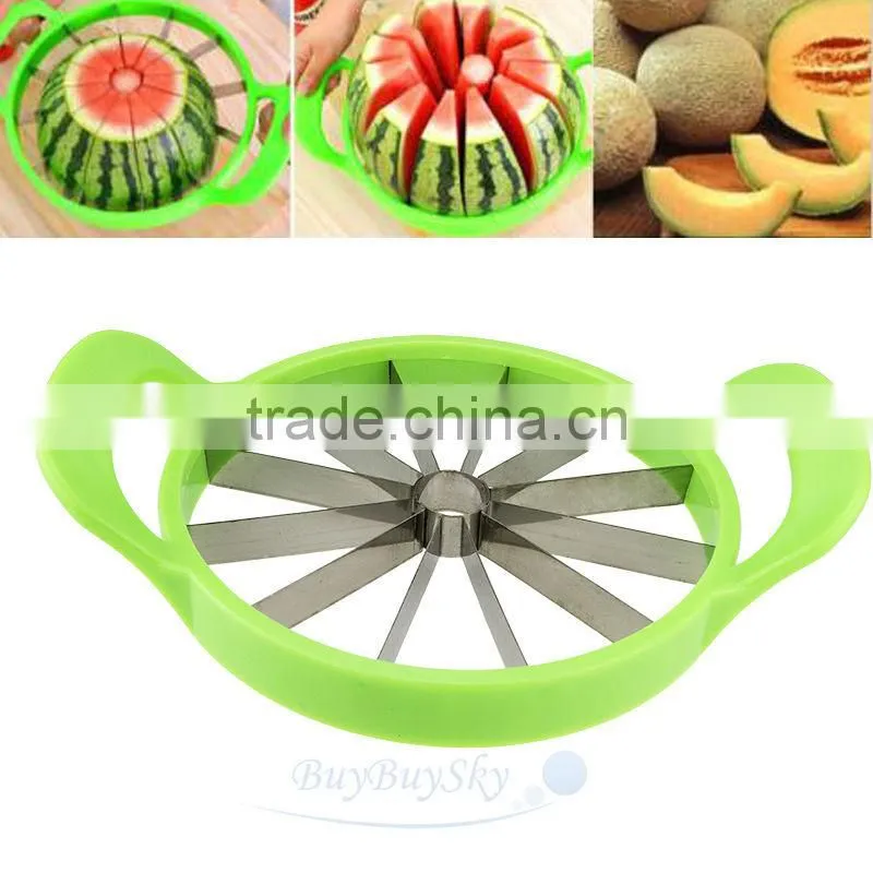 Watermelon Cantaloupe Melon Cutter Stainless Steel Kitchen Fruit Divider Slicer