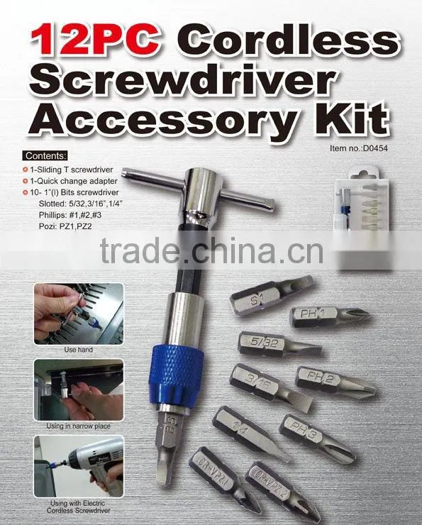 12 PC Power Bit & Accessory Kit