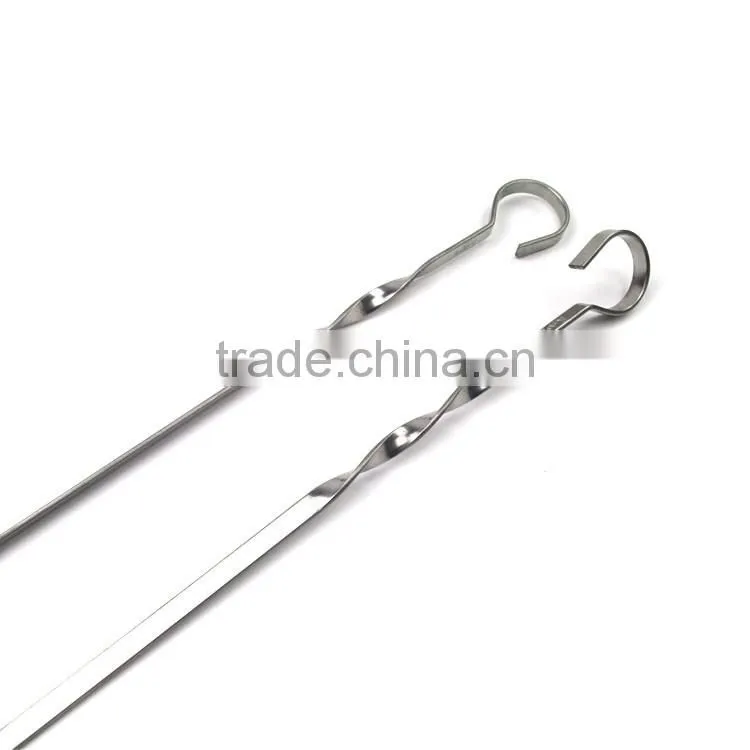 10pcs stainless steel halal kebab skewer set for barbecue grill