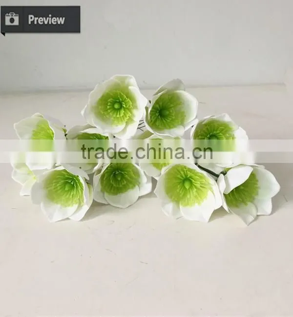 Hot Sale Big Christrose Hvid Single Decorative Artificial Sakura Flower Customized