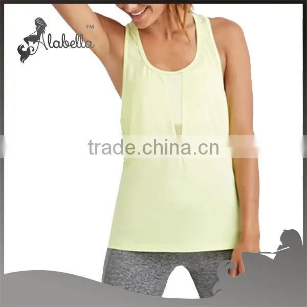 Mesh Panel athletic yoga tank top stringer tank top