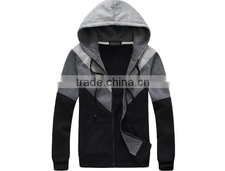 100%polyester Color Blocking Autumn Young Men fashion Heavy Warm Cheap Fleece Jacket