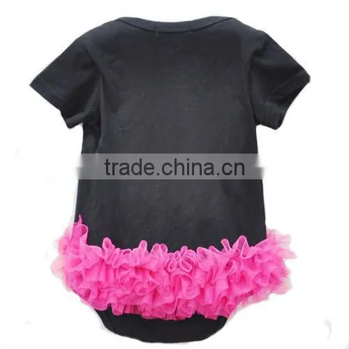 Hot sale ! Fashionable Girls Boutique Children Summer Lace Romper with Straps and Bow for Infant ,Toddler