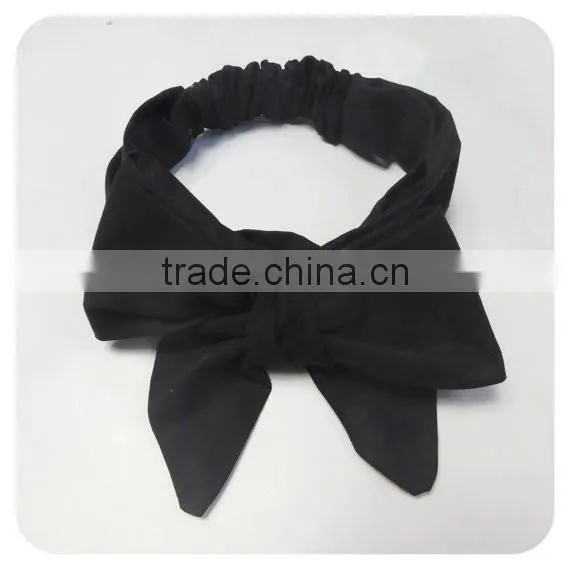 2017 New Fashion cotton knot messy bow baby girls headband