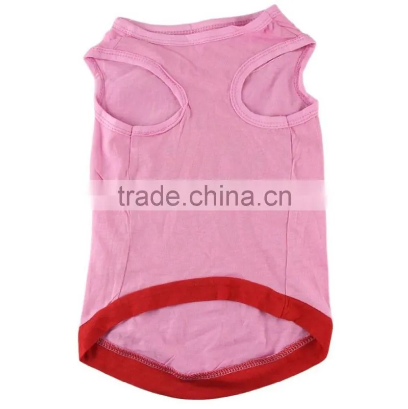pink Pet Puppy Summer Shirt Pet Clothes T Shirt with printing