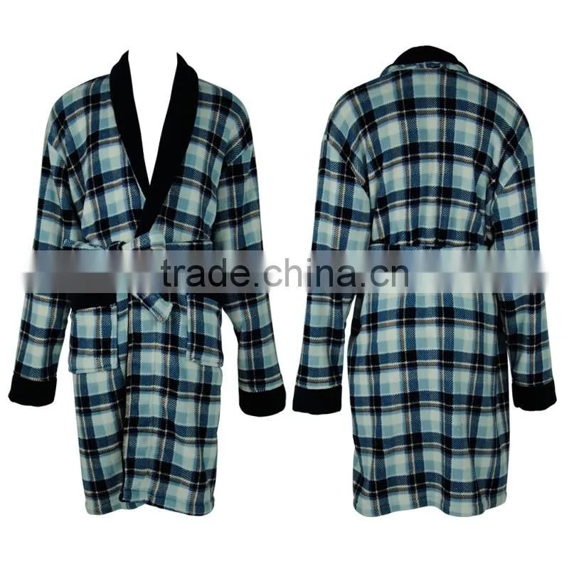2016 Factory wholesale Fleece Cloth Mens Bathrobe