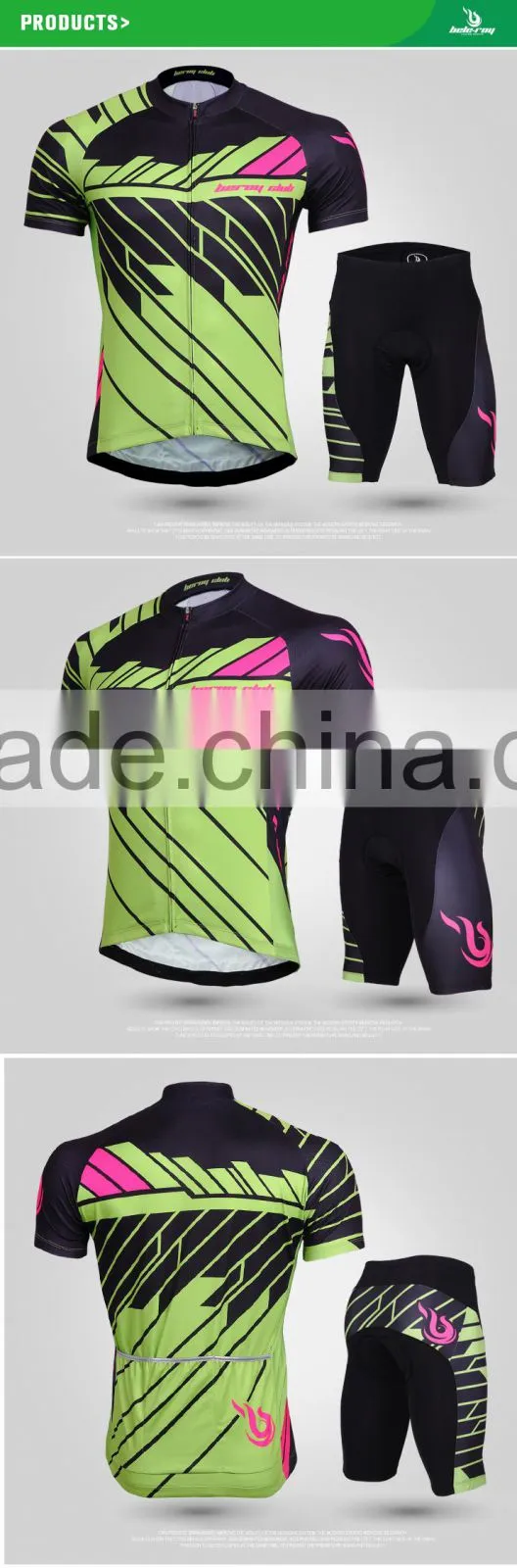 mens short sleeve cycling skinsuit with three pockets,quick dry mountain bike garment